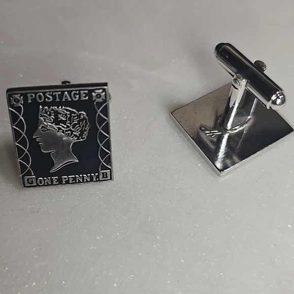 Anson Penny Black Stamp Cufflinks - Picture 2 of 2